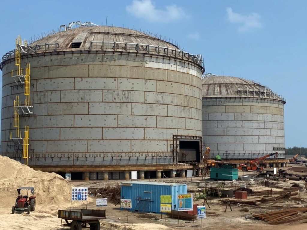 The 34,000mts LPG Import Facility in Krishnapatnam is nearing completion